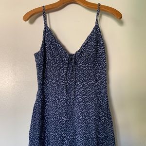 Blue with white stars pattern summer short dress